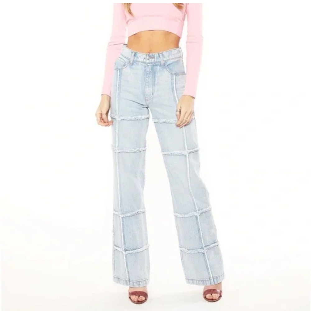 Revice Ruffled Patchwork Bootcut Women's 5 Pocket Denim Jeans Size 24